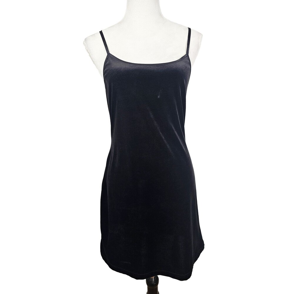 Possessed Clothing Co Large Black Distressed Velour Bodycon Vintage  Dress